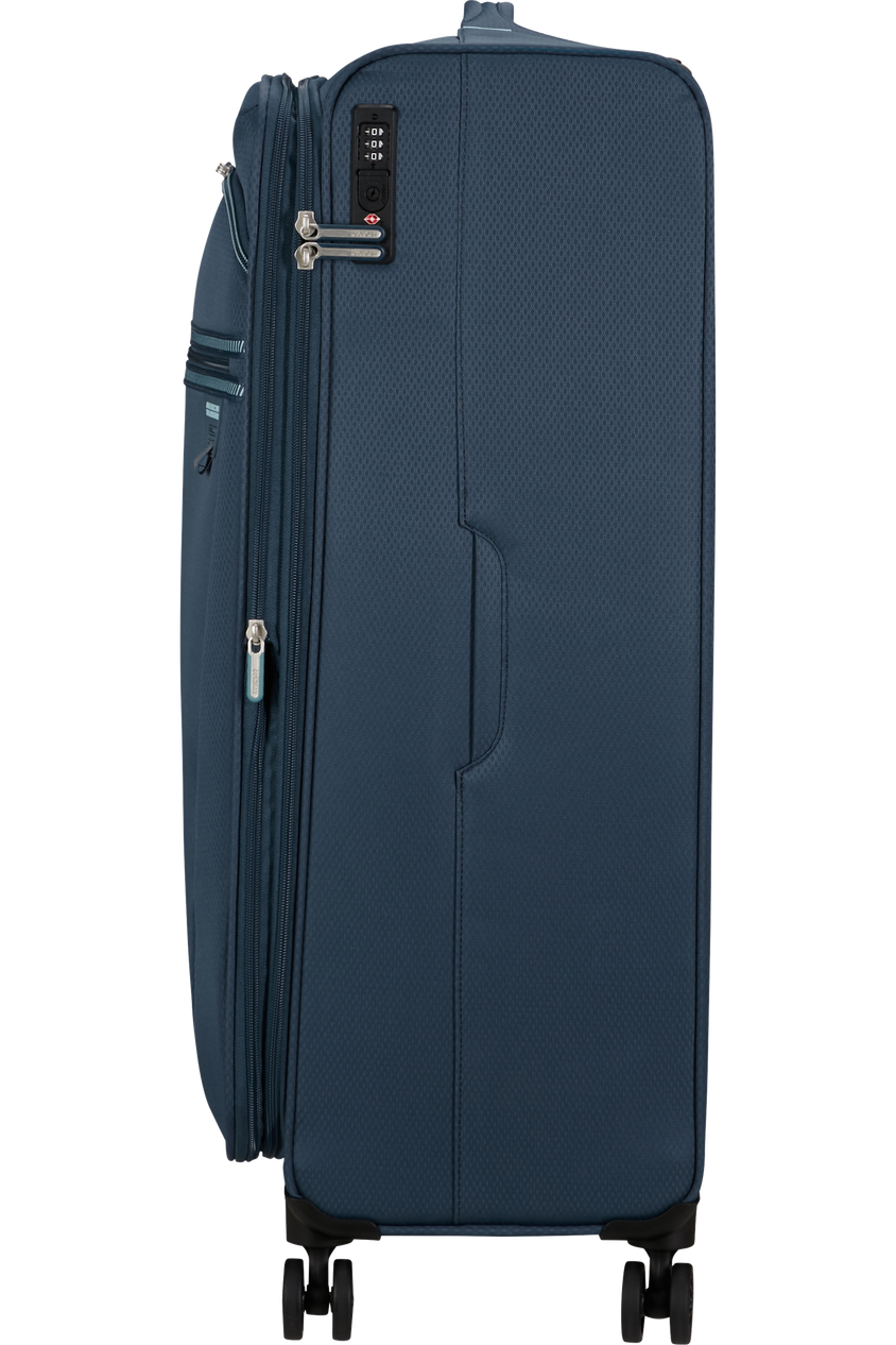Walizka American Tourister Aerospin 80 cm powiększana granatowa