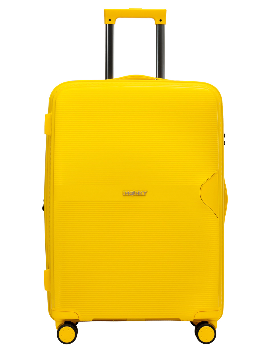 Walizka BLU MOONKY Altair 66cm żółta powiększana