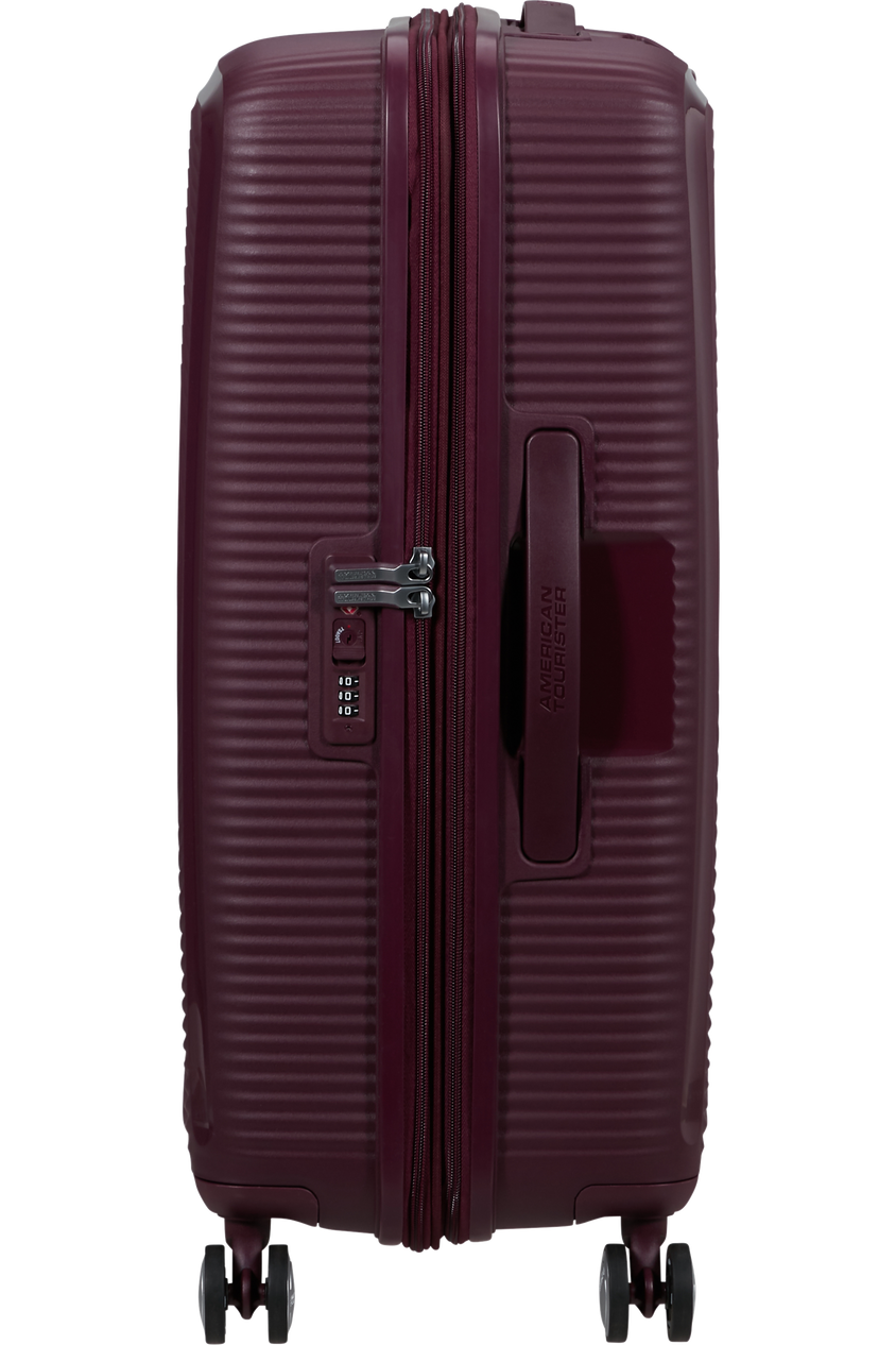 Walizka American Tourister Soundbox 67cm powiększana wiśniowa
