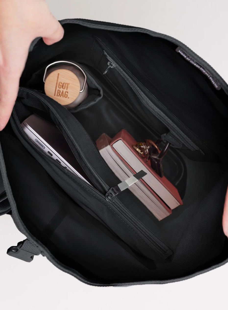 Plecak GOT BAG Rolltop Easy Monochrome Black
