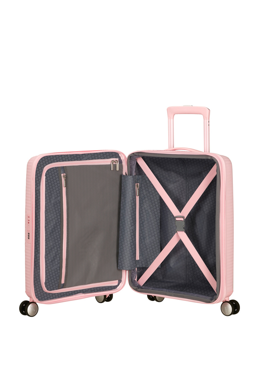 Walizka kabinowa American Tourister Soundbox 55cm powiększana Pastel Pink
