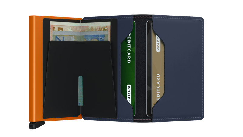 Portfel SECRID Slimwallet Matte Nightblue & Orange
