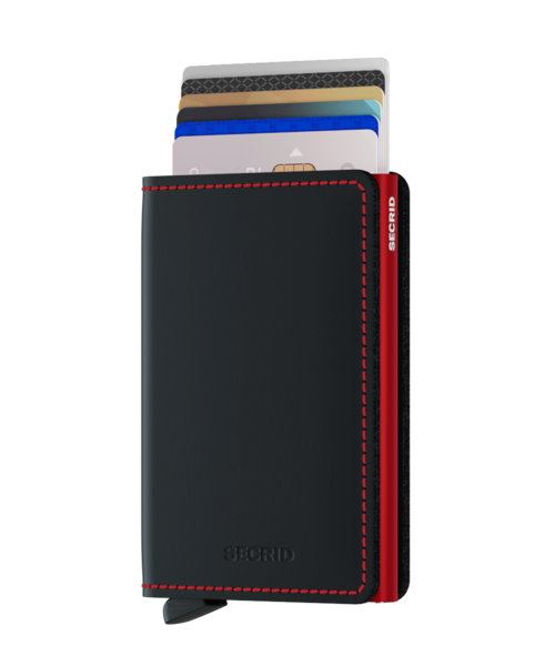 Portfel SECRID Slimwallet Matte Black & Red