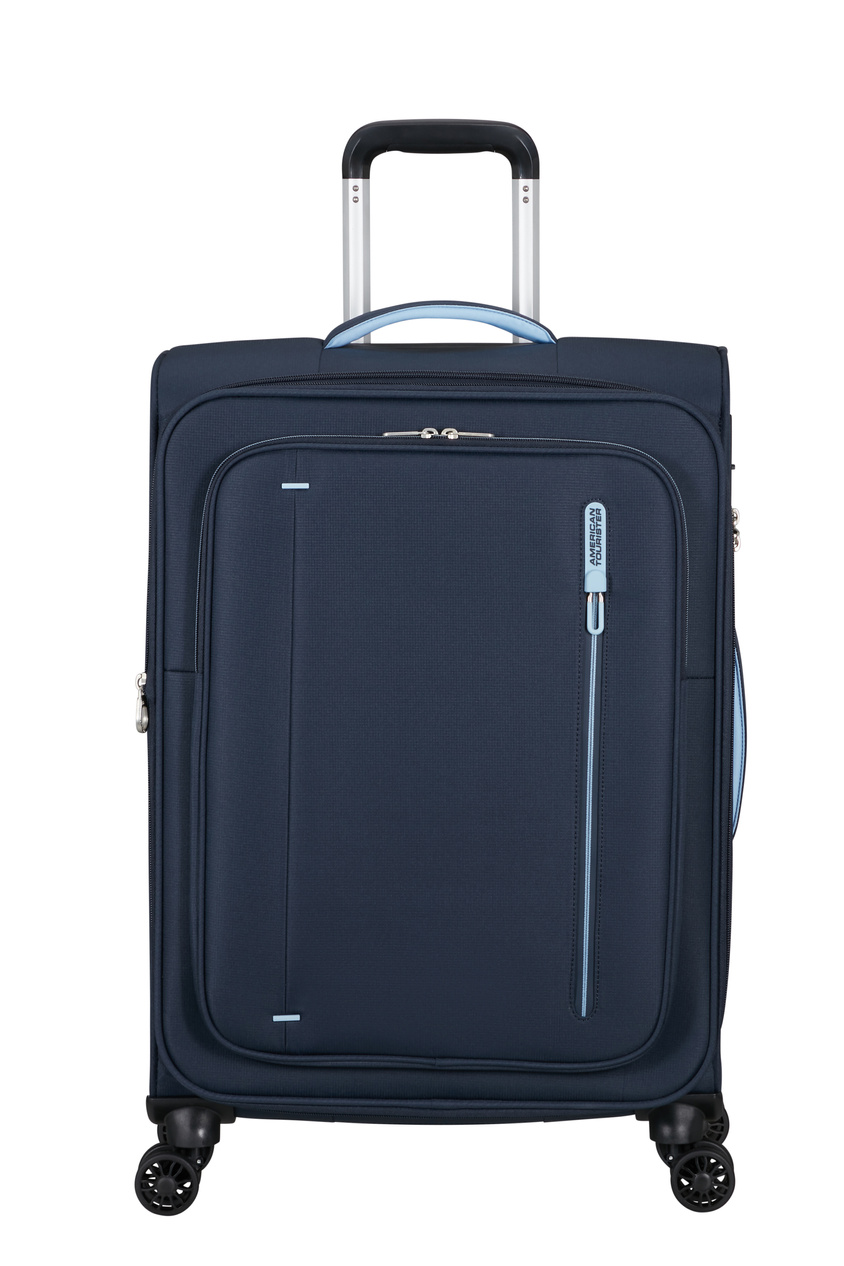 Walizka American Tourister Cloudrider 67cm powiększana granatowa
