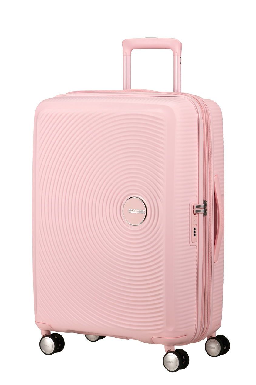 Walizka American Tourister Soundbox 67cm powiększana różowa jasna