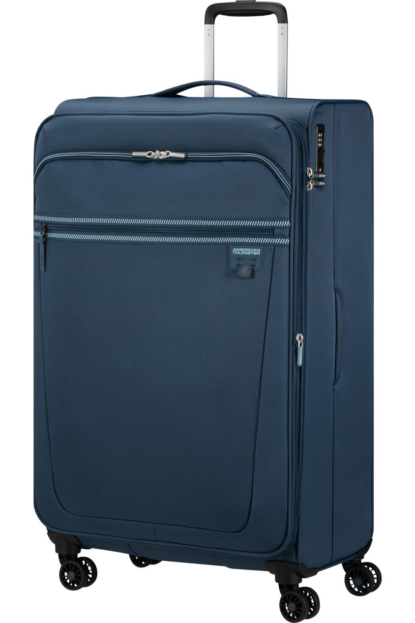 Walizka American Tourister Aerospin 80 cm powiększana granatowa