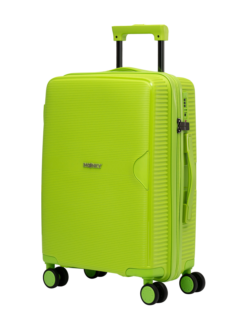 Zestaw 3 walizek BLU MOONKY Altair 55/66/77cm powiększane limonkowe