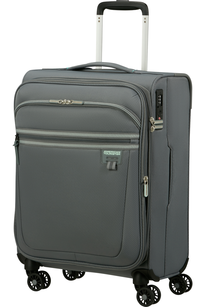 Walizka kabinowa American Tourister Aerospin 55 cm powiększana szara