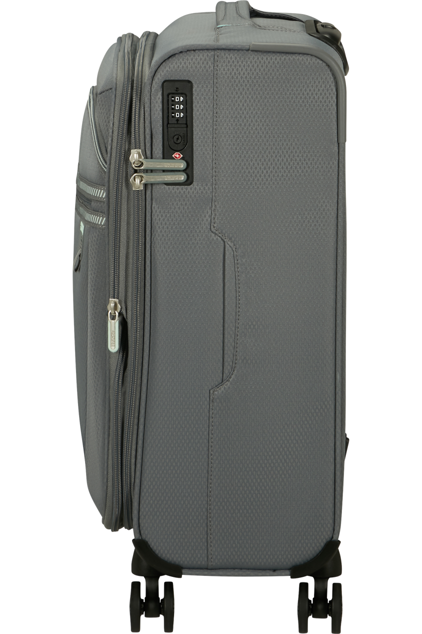 Walizka kabinowa American Tourister Aerospin 55 cm powiększana szara