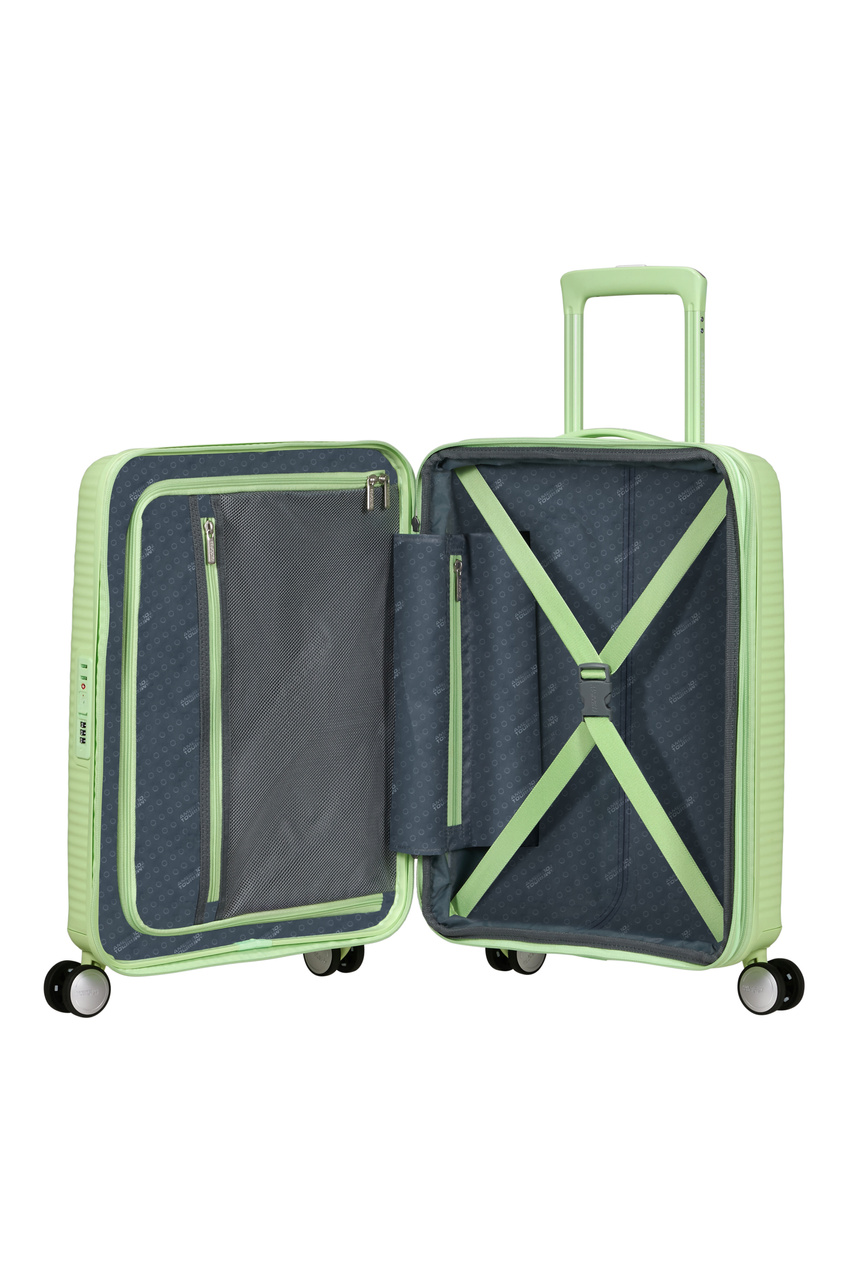 Walizka kabinowa American Tourister Soundbox 55cm powiększana Kiwi Green