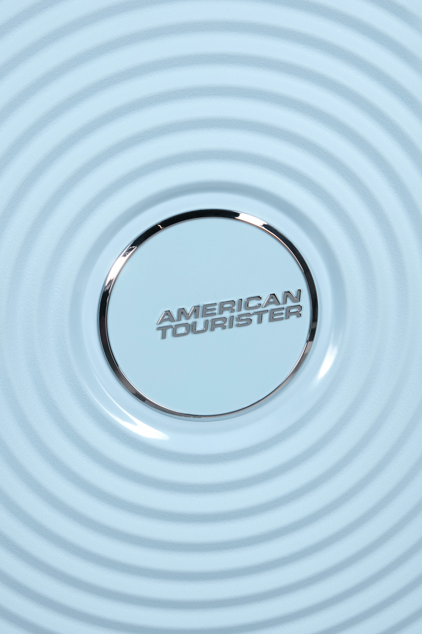 Walizka kabinowa American Tourister Soundbox 55cm powiększana Pastel Blue