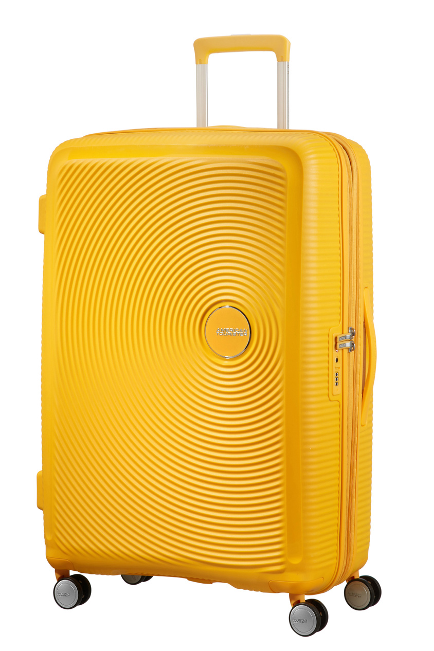 Walizka American Tourister Soundbox 77cm powiększana Golden Yellow