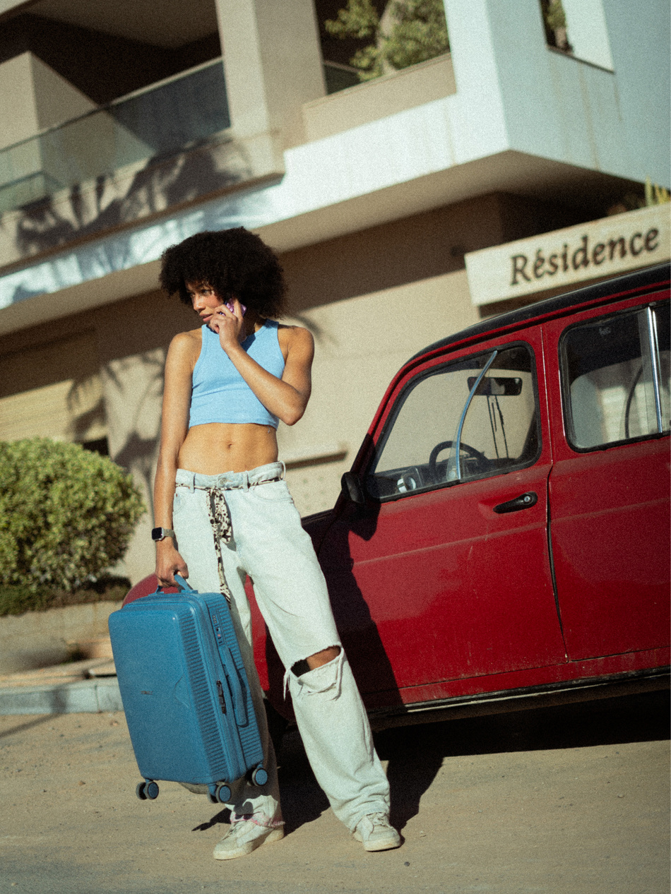 Walizka kabinowa BLU MOONKY Altair 55cm Digital Denim