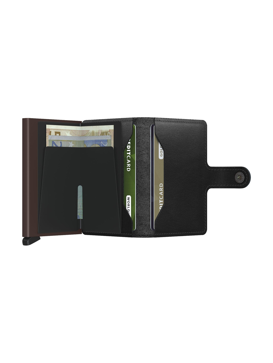 Portfel SECRID Miniwallet Black-Brown