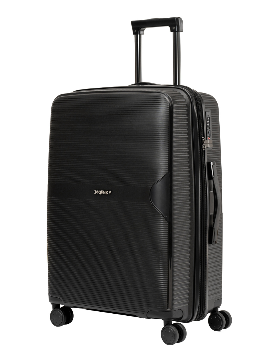 Walizka BLU MOONKY Altair 66cm czarna powiększana
