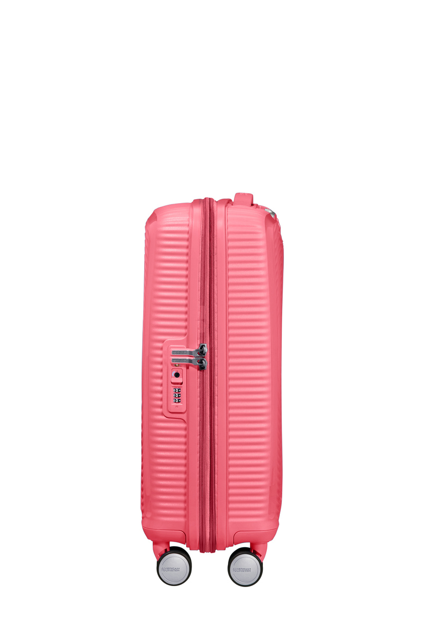 Walizka kabinowa American Tourister Soundbox 55cm powiększana Sun Kissed Coral