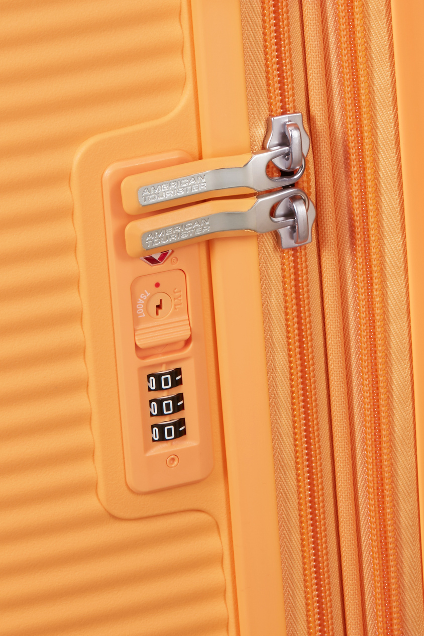 Walizka kabinowa American Tourister Soundbox 55cm powiększana Papaya Pop