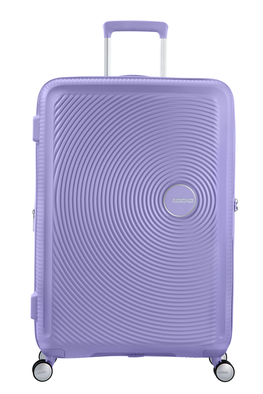 Walizka American Tourister Soundbox 77cm powiększana fioletowa