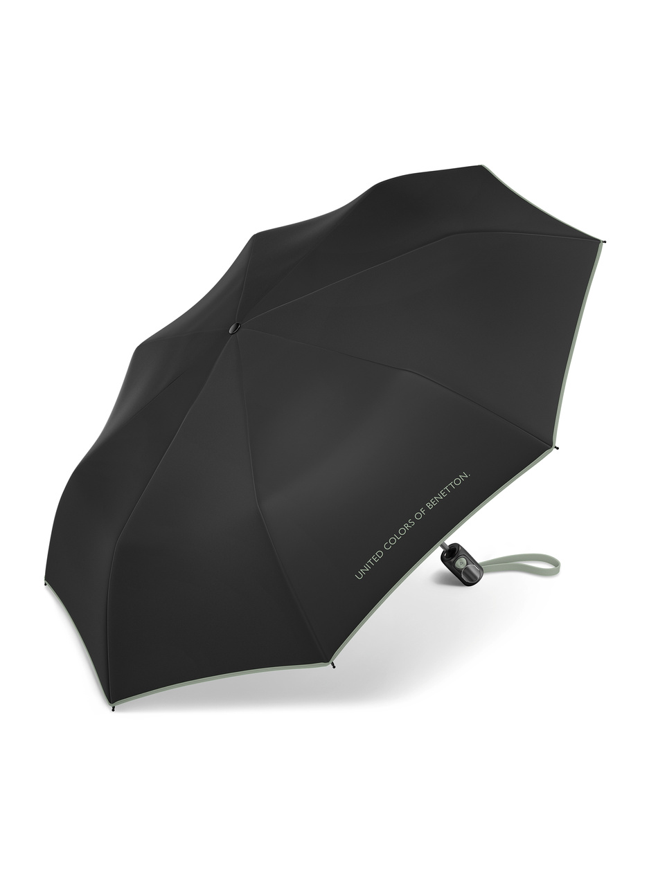 Parasol BENNETON Mini AC Black-Iceberg Green 