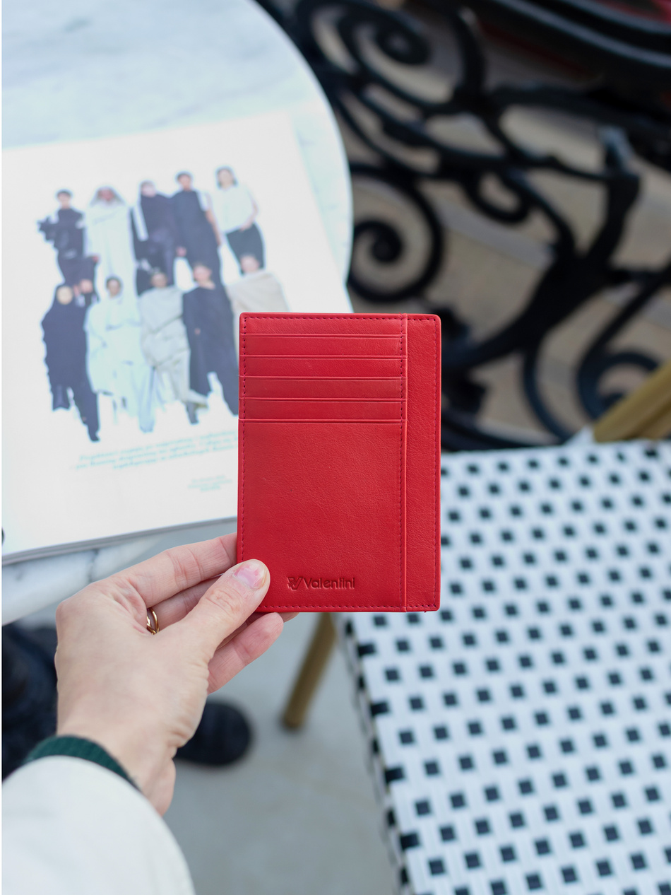 Etui na karty i dokumenty Valentini METALLIC 321 czerwone