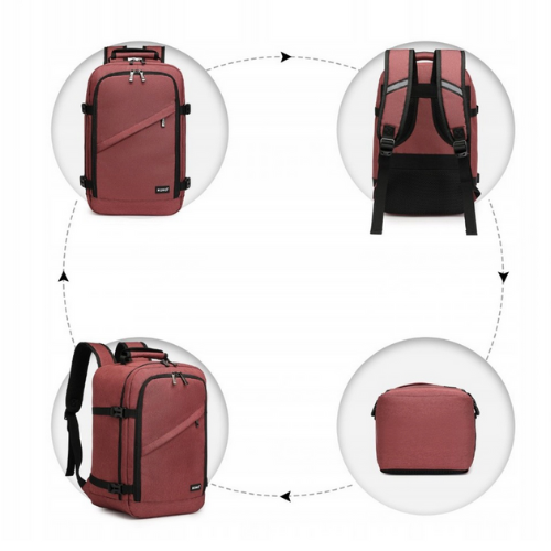 Plecak kabinowy Kono czerwony