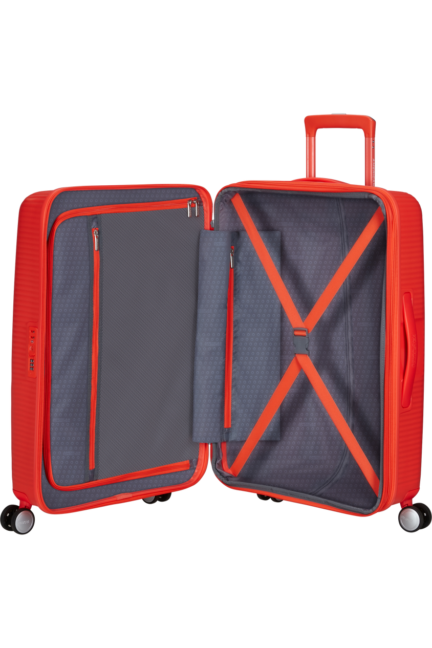 Walizka American Tourister Soundbox 67cm powiększana pomarańczowa