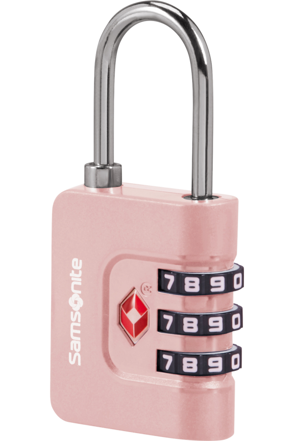 Kłódka szyfrowa 3-cyfrowa TSA Samsonite różowa