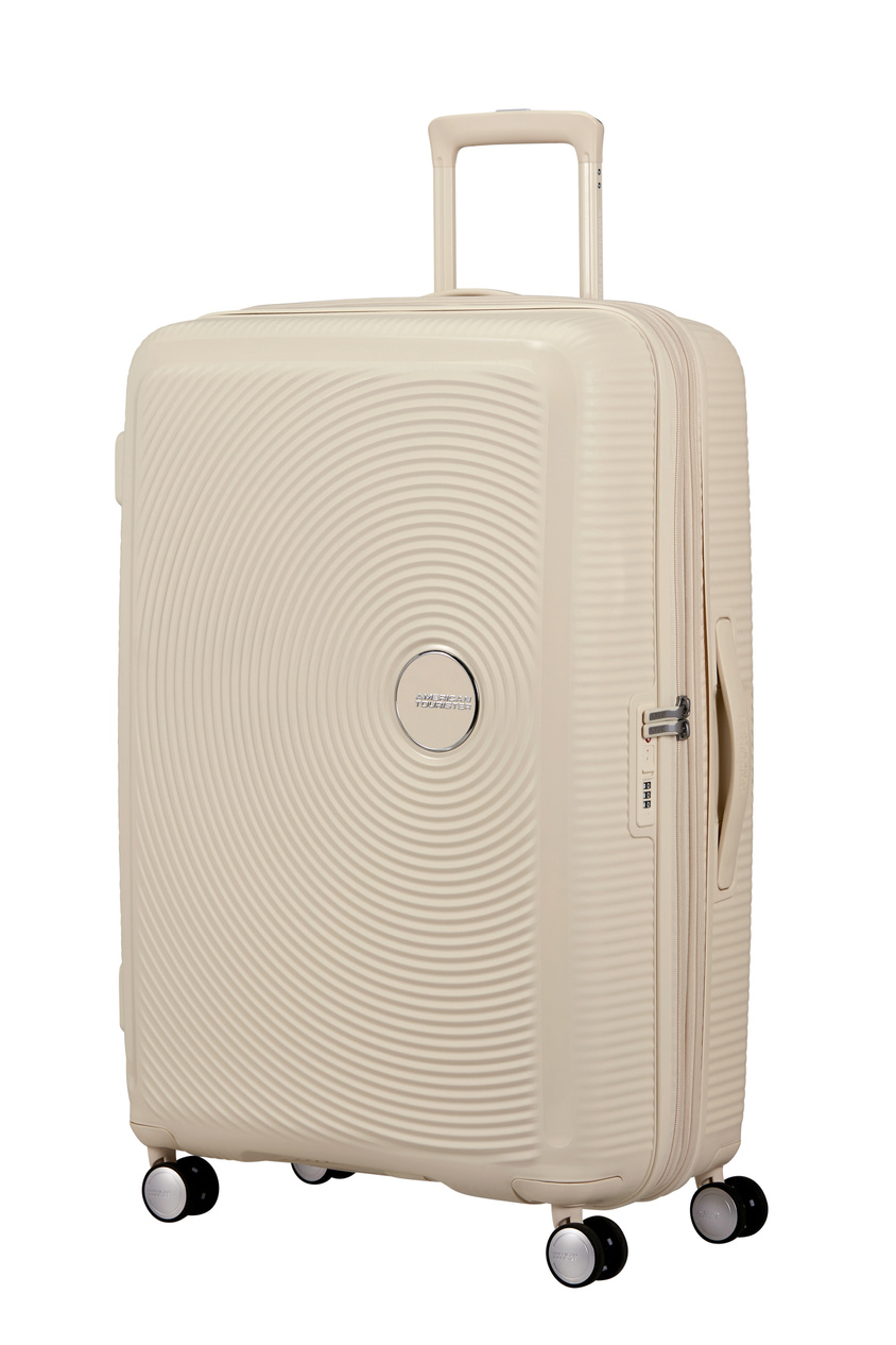 Walizka American Tourister Soundbox 77cm powiększana Coconut Sand