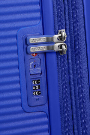 Walizka American Tourister Soundbox 67cm powiększana Cobalt Blue