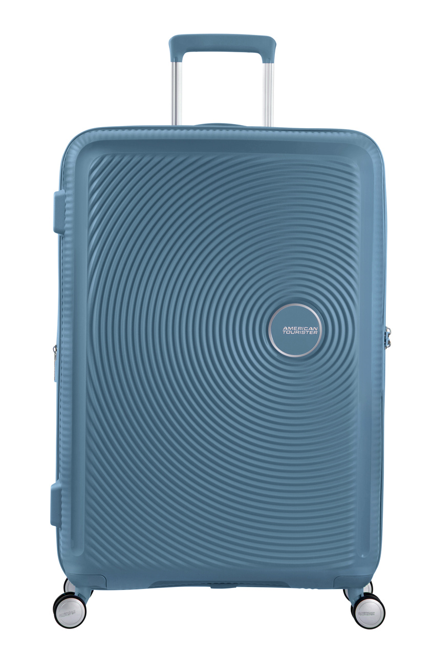 Walizka American Tourister Soundbox 77cm powiększana Stone Blue