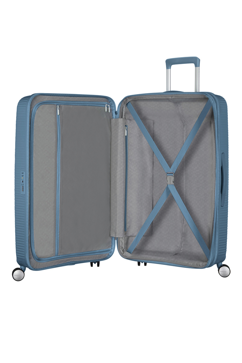 Walizka American Tourister Soundbox 67cm powiększana Stone Blue