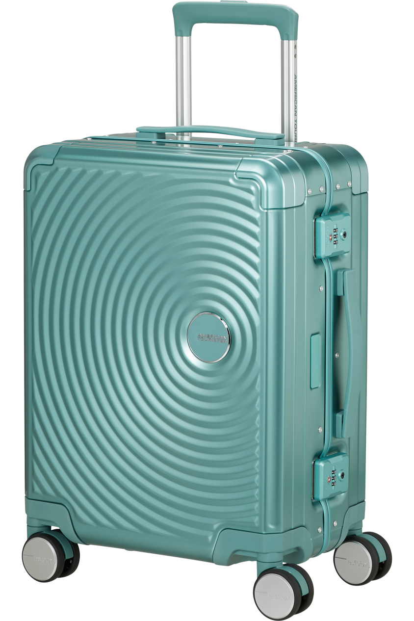 Walizka kabinowa American Tourister Soundbox Alu 55cm  Dusty Turquoise