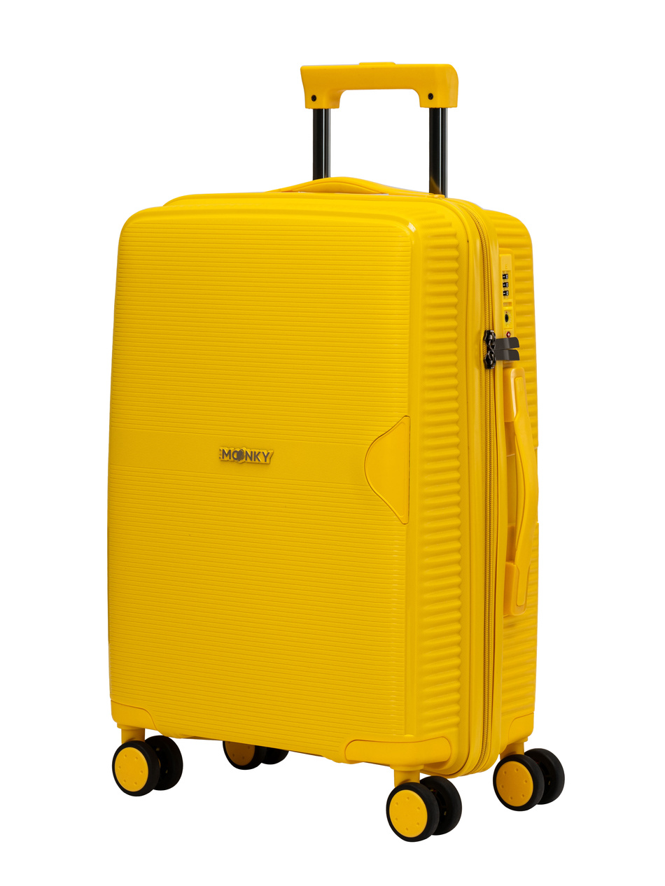 Zestaw 3 walizek BLU MOONKY Altair 55/66/77cm powiększane żółte