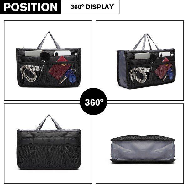 Organizer do torebki Miss Lulu czarny