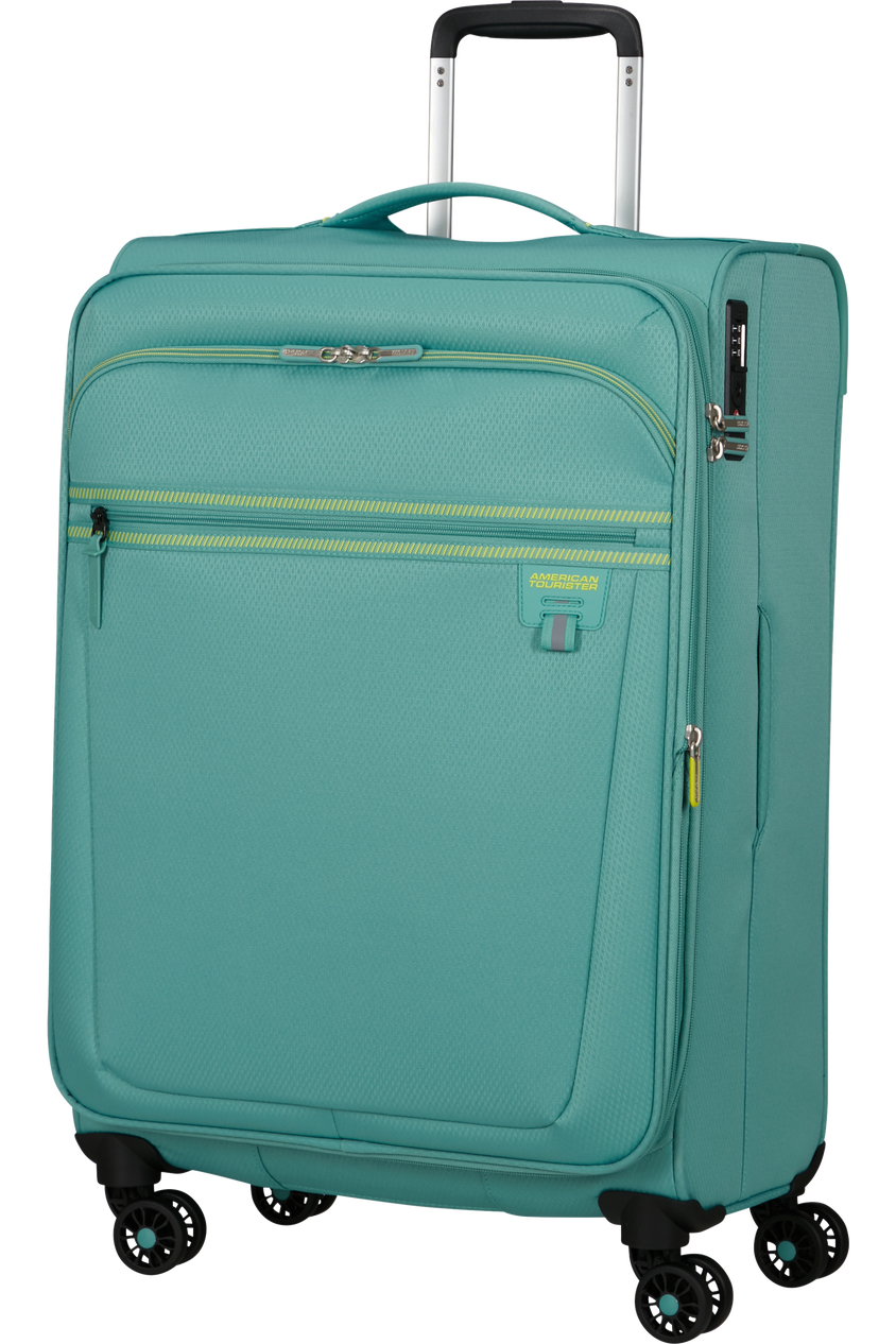 Walizka American Tourister Aerospin 69 cm powiększana turkusowa