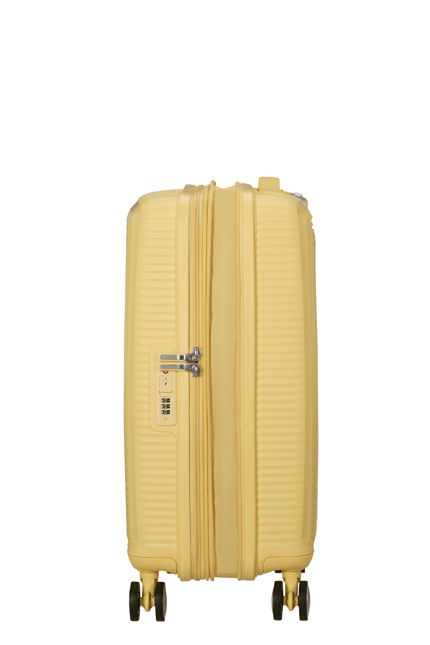 Walizka kabinowa American Tourister Soundbox 55cm powiększana Pastel Yellow