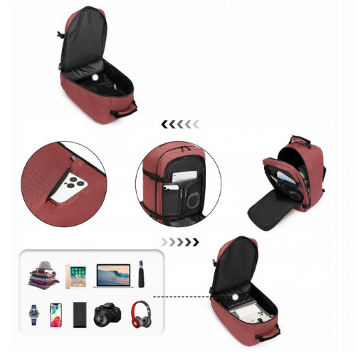 Plecak kabinowy Kono czerwony