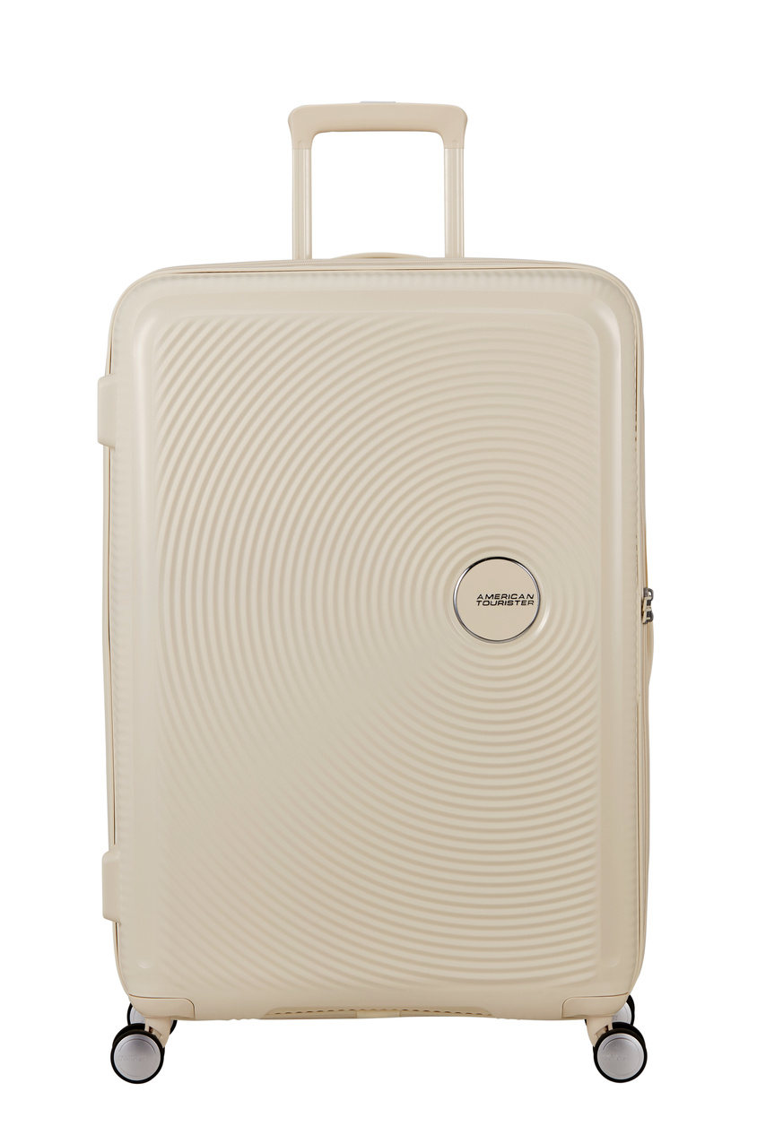 Walizka American Tourister Soundbox 77cm powiększana Coconut Sand