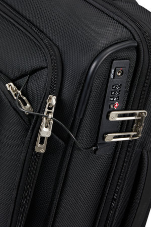 Walizka kabinowa Samsonite Respark 55 cm czarna powiększana