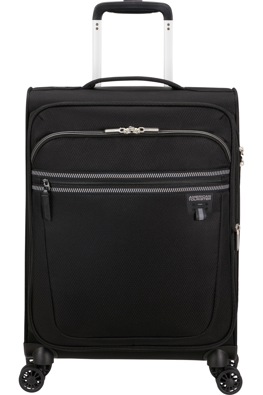 Walizka kabinowa American Tourister Aerospin 55 cm powiększana czarna