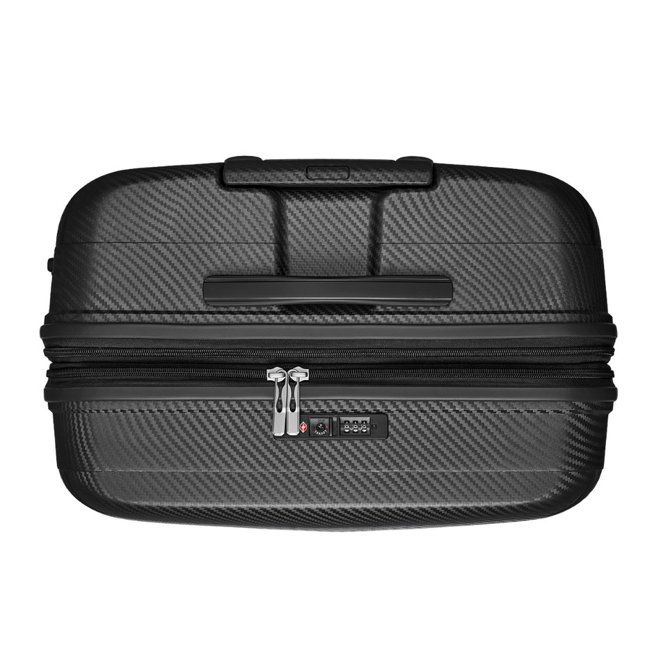 Walizka BLU MOONKY Charon 77cm czarna powiększana