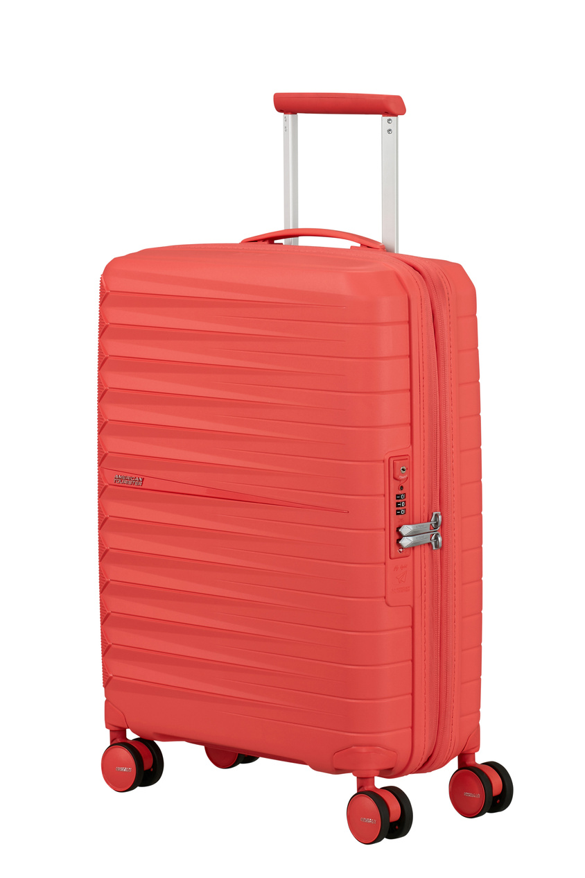 Walizka kabinowa American Tourister Fastforward 55cm powiększana różowa