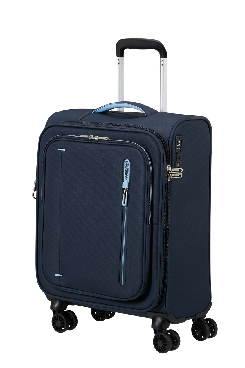 Walizka kabinowa American Tourister Cloudrider 55cm powiększana granatowa