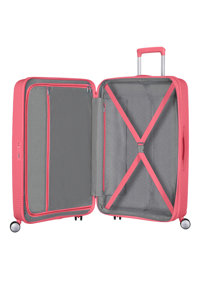 Walizka American Tourister Soundbox 77cm powiększana różowa