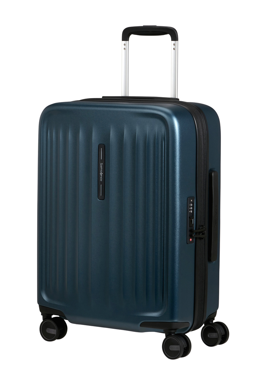 Walizka kabinowa Samsonite Fyrm 55cm powiększana granatowa