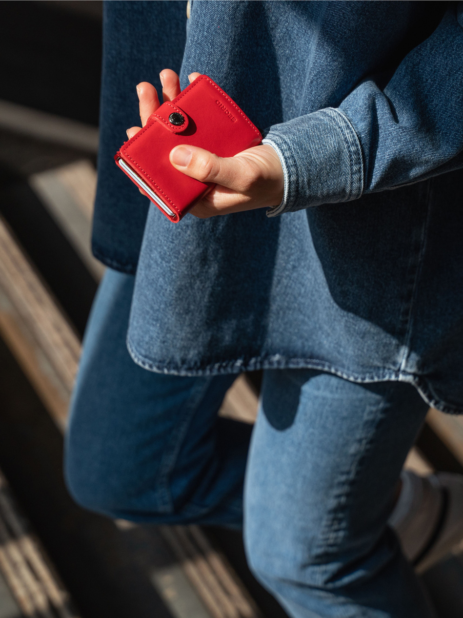 Portfel SECRID Miniwallet Red-Red