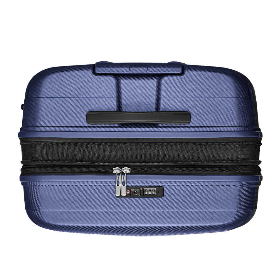 Walizka BLU MOONKY Charon 77cm granatowa powiększana