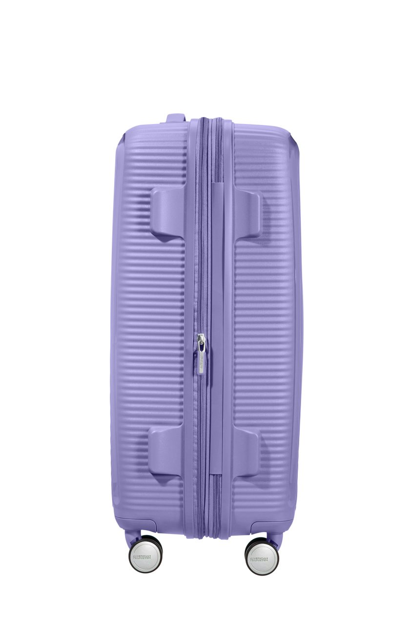Walizka American Tourister Soundbox 67cm powiększana fioletowa