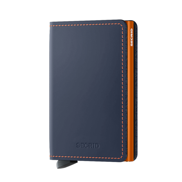 Portfel SECRID Slimwallet Matte Nightblue & Orange