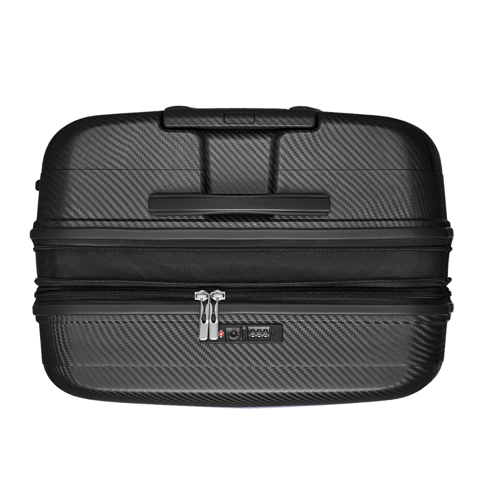 Walizka BLU MOONKY Charon 77cm czarna powiększana